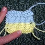 With waste yarn