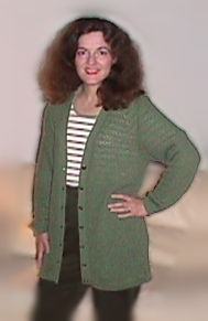 Green Cardigan Sweater
