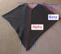Poncho with angles shown.